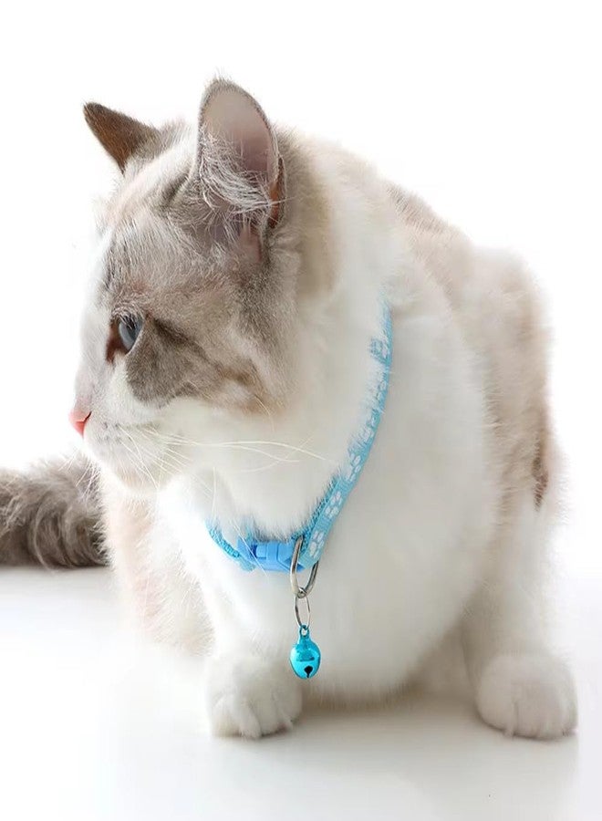 Weimostar Blue XS Cat Collar with Bell, 2-Pack Puppy Collars Reflective Dog Collar Nylon Soft Adjustable Buckle for XXS XSmall Extra Small Tiny Boy Girl Pets Female Male Kitten Yorkie Teacup Chihuahua X-Small - Image 3
